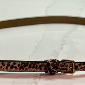 Talbots Calf Hair Leopard Print 100% Leather Belt, size 1x